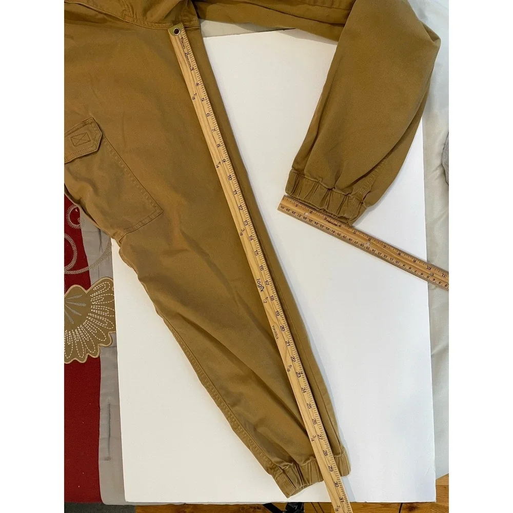 Bearbottom Cargo Joggers Men Large 32 Tan Khaki Brown Stretch Pants Outdoor READ - Picture 7 of 8